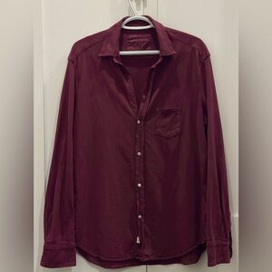 Women’s Frank & Eileen Eggplant Tee Lab Shirt, size Large